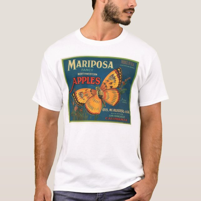 Camiseta T-shirt do clássico de Mariposa (Frente)