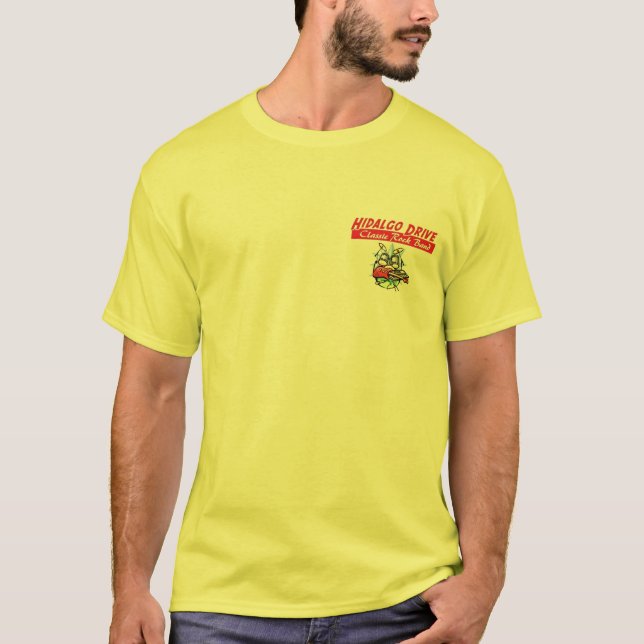 Camiseta T-shirt do clássico do amarelo da movimentação do (Frente)