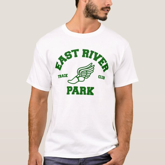 Camiseta T-shirt do clube da trilha do parque de East River (Frente)