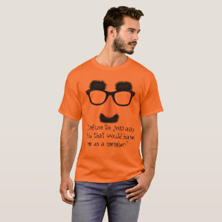 Camiseta T-shirt do clube de Groucho Marx - vidros de
