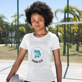 Camiseta T-Shirt do Clube de Pesca Azul Claro