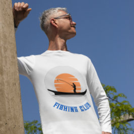 Camiseta T-Shirt do Clube de Pesca Pescador de Laranja Negr