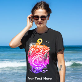 Camiseta T-Shirt do Clube de Pesca Rosa Vermelho