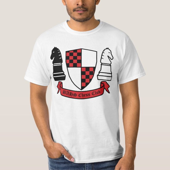 Camiseta T-shirt do clube de xadrez de BAHS (Frente)