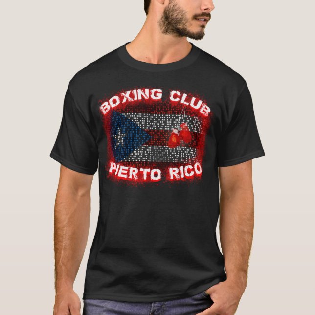 Camiseta T-shirt do clube do encaixotamento de Puerto Rico (Frente)