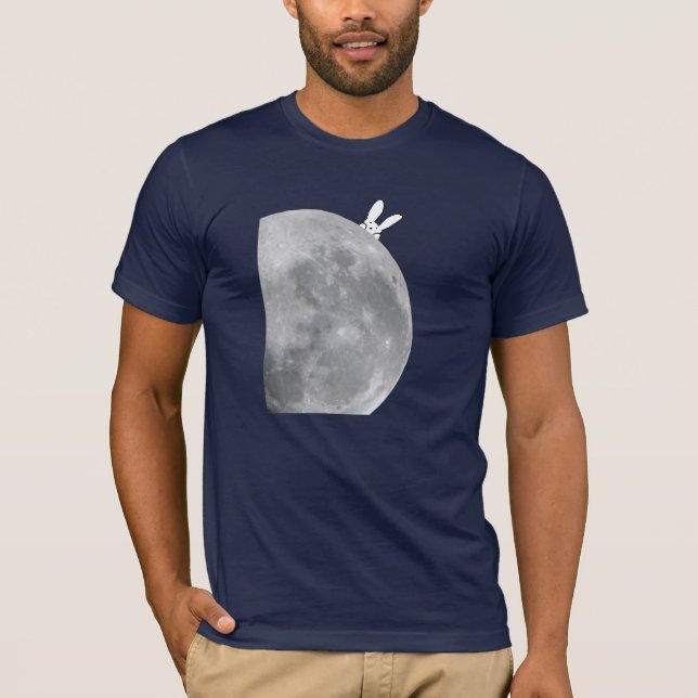 Camiseta T-shirt do coelho da lua (Frente)