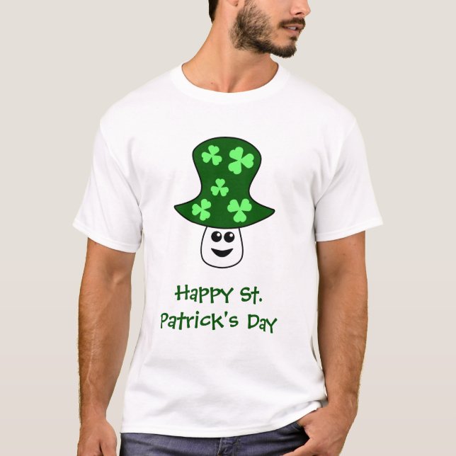 Camiseta T-shirt do cogumelo de St Patrick (Frente)