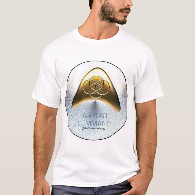 Camiseta t-shirt do comando de 4biddenknowledge Ashtar (Frente)