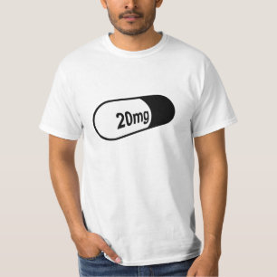 Camiseta t-shirt do comprimido 20mg