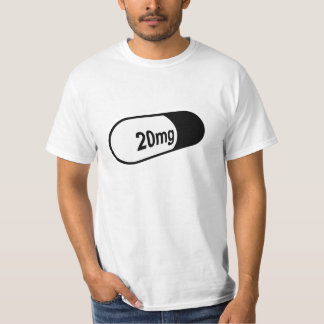 Camiseta t-shirt do comprimido 20mg