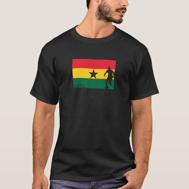 Camiseta T-shirt do copo da bandeira de Ghana (Frente)