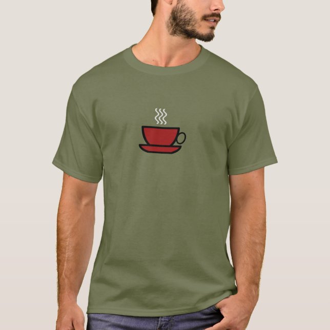 Camiseta T-shirt do copo de café (Frente)
