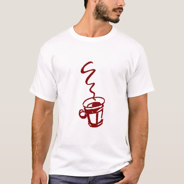 Camiseta T-shirt do copo de café (Frente)