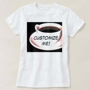 Camiseta t-shirt do copo de café do barista customizável