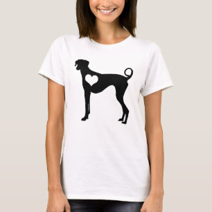 Camiseta T-shirt do coração de Azawakh