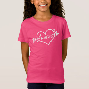 Camiseta T-shirt do coração do amor do dia dos namorados 
