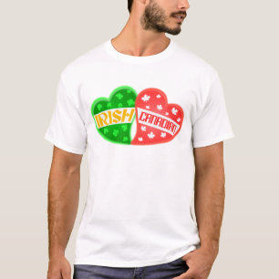Camiseta T-shirt do coração do dia de St Patrick irlandê