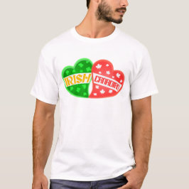 Camiseta T-shirt do coração do dia de St Patrick irlandês