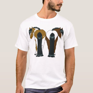 Camiseta T-shirt do coração do pônei