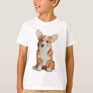 Camiseta T-shirt do Corgi do filhote de cachorro para o