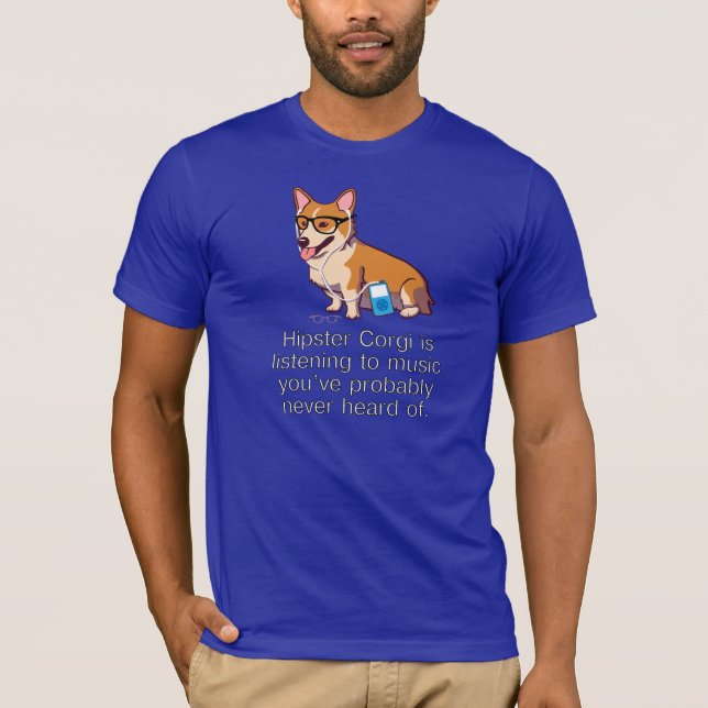 Camiseta T-shirt do Corgi do hipster (Frente)