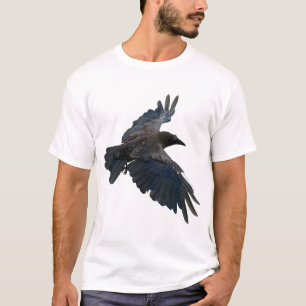 Camiseta T-shirt do Corvid-amante do corvo do vôo