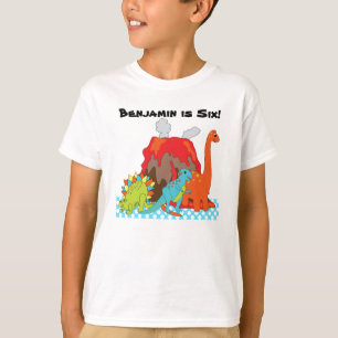 Camiseta T-shirt do costume do aniversário do dinossauro d