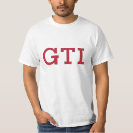 Camiseta T-shirt do crachá de VDUB GTI (vermelho - prata)