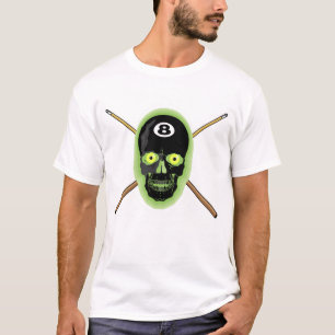 Camiseta T-shirt do crânio de 8 bolas
