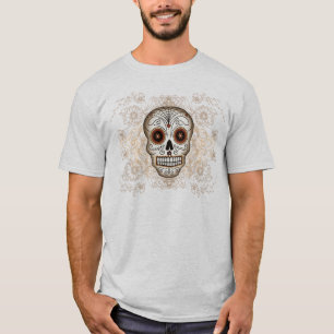 Camiseta T-shirt do crânio do açúcar do vintage