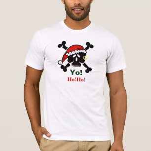 Camiseta T-shirt do crânio do papai noel e do Natal dos