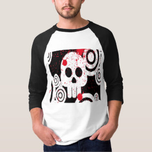 Camiseta T-shirt do crânio dos homens