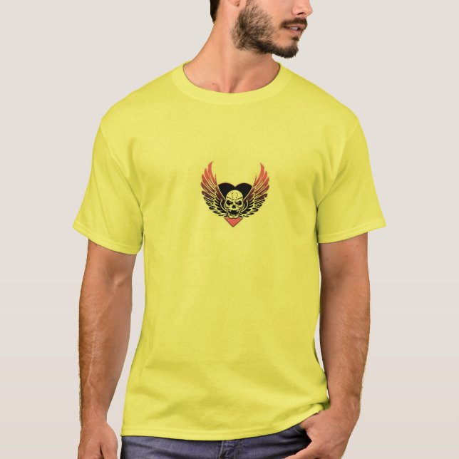 Camiseta T-shirt do crânio dos homens (Frente)