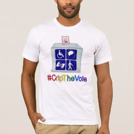 Camiseta t-shirt do #CripTheVote, branco, para homens