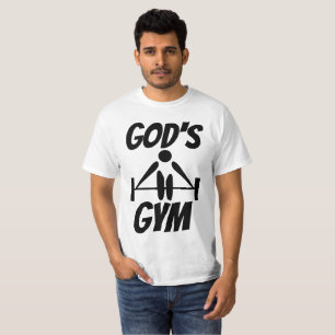 Camiseta T-shirt do cristão do GYM do DEUS