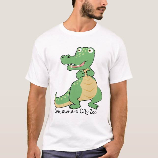Camiseta T-shirt do crocodilo dos desenhos animados (Frente)