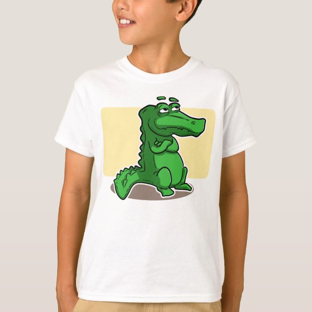 Camiseta T-shirt do crocodilo dos miúdos (Frente)
