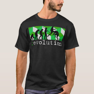 Camiseta t-shirt do cubo do verde da carta da evolução do