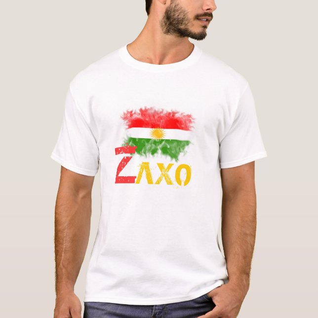 Camiseta T-shirt do Curdistão com o "ZAXO " (Frente)