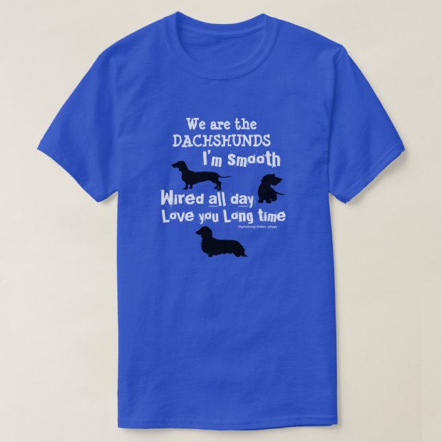 Camiseta T-shirt do Dachshund (Frente do Design)
