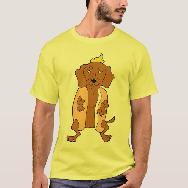 Camiseta T-shirt do Dachshund do cão do Wiener (Frente)