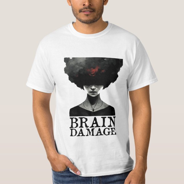 Camiseta T-shirt do dano cerebral (Frente)