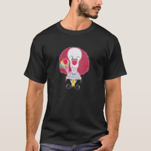 Camiseta T-shirt do desenho da caricatura do palhaço do