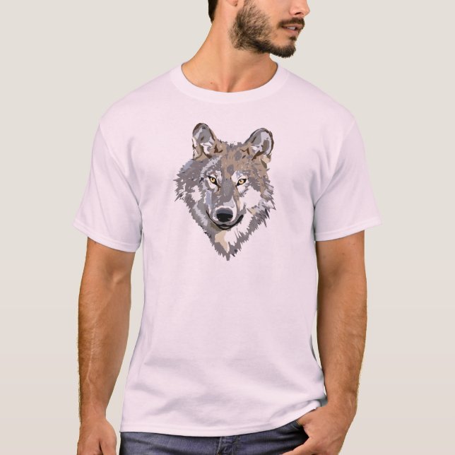Camiseta T-shirt do desenho do lobo (Frente)