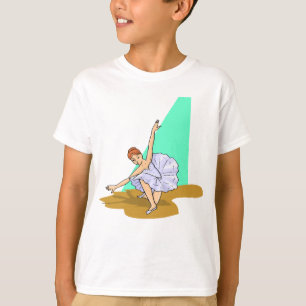 Camiseta T-shirt do desgaste da dança da bailarina