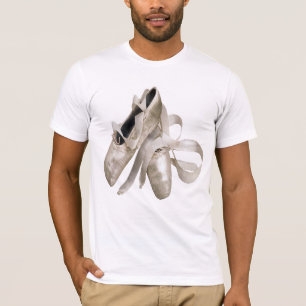 Camiseta T-shirt do desgaste da dança dos calçados de bal