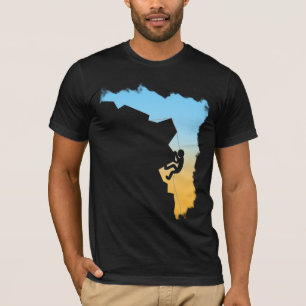 Camiseta T-shirt do design da silhueta do alpinismo