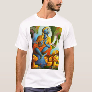 Camiseta T-shirt do design de Krishna da carga