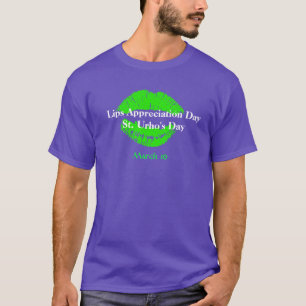 Camiseta T-shirt do dia da apreciação dos lábios & do di