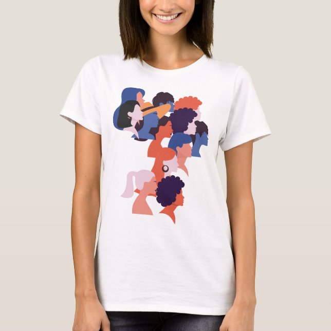 Camiseta T-Shirt do dia da igualdade das mulheres (Frente)